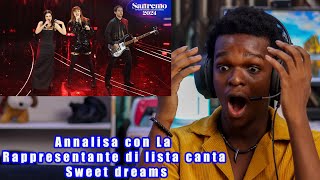 Sanremo 2024 - Annalisa con La Rappresentante di lista canta "Sweet dreams" - 🇩🇰REACTION