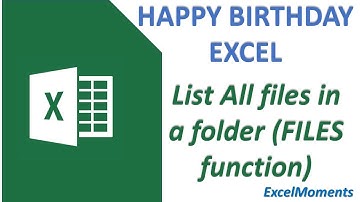 List Files in a Folder(directory) meeting certain criteria (FILES FUNCTION)
