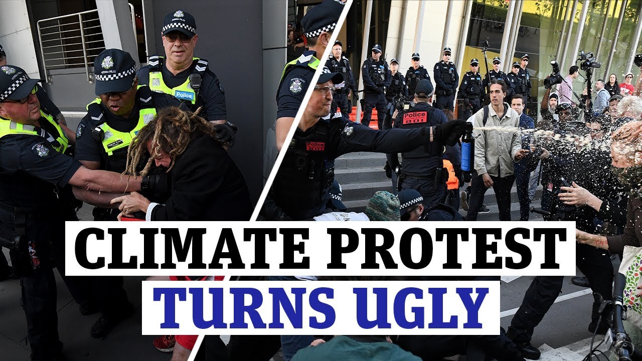 Mass arrests as riot police move in on climate protesters in Melbourne ...