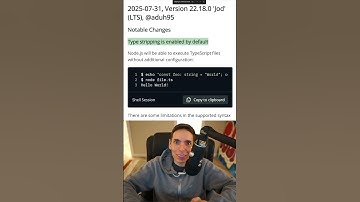 Node.js Native TypeScript Support