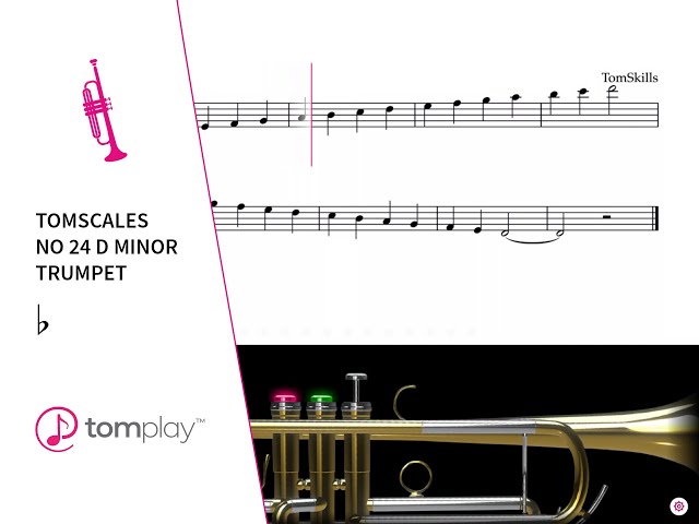 アート・デザイン・音楽 Music Minus One Trumpet-Beginning Level D Minor Trumpet Scale (Sheet Music and Backing Track) 🎷 - YouTube