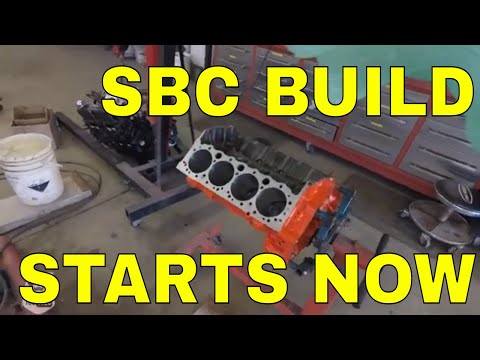 NEW PISTONS INSTALLED ON RODS PART 1-BUILDING UP A SMALL BLOCK CHEVY 350 FOR MY 1977 CHEVY C10