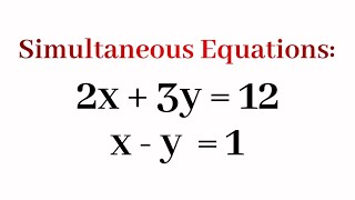 Solving Simultaneous Equations By Substitution Method