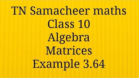 Example 3.64 Algebra Class 10 Tamilnadu Samacheer maths Nithyaganesh Maths