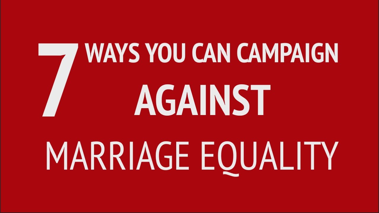 Image result for Images of anti- marriage equality