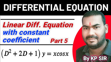 Linear Differential equation with constant coefficient Part 5 | B. Sc. | BCA | #mathematics #maths