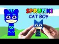 I MADE SPRUNKI PJ MASKS CAT BOY FROM PAPER | How to make sprunki cat boy papercraft