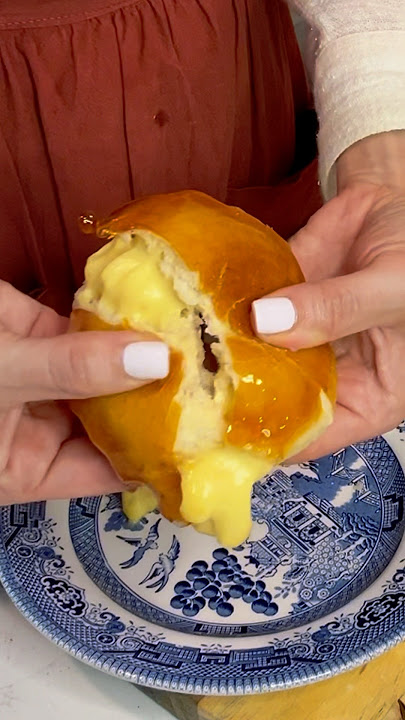 🍩 The Most addictive Cream Donuts - creme Brulee:Cracking the Glass #baking #shorts #easyrecipe
