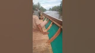 Perahu kelotok pakai mesin mobil diesel L300 | tes drive baru selesai pembuatan...