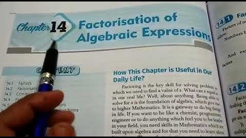 Class 8 chapter 14 Factorisation of Algebraic expressions (part 1) exercise 14.1