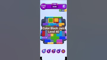 Color Block Jam - Level 40 #colorblockjam #colorblocks #solution #colormatching #solved #solution