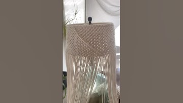 Boho Lamp Shade pt. 2 #macrame #knotandbead #crafter #macramelampshade #handmade