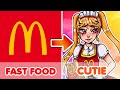 DRAWING FAST FOOD RESTAURANTS AS GIRLS