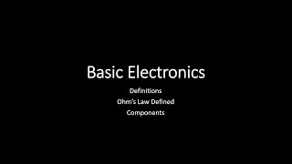 Basic Electronics: Week 6