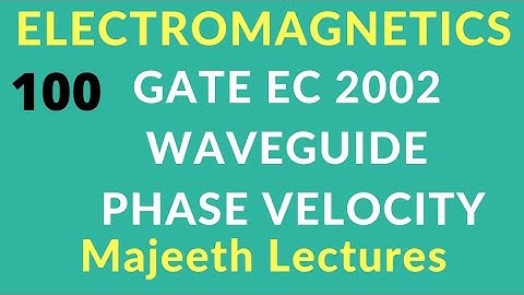 GATE 2002 EC Electromagnetics  Phase Velocity Cut off frequency