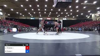70 Kg Round Of 32 - Johnathon Viveros, California Vs Dallas Evans, Florida F888