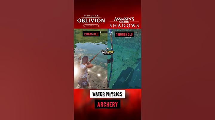 The Elder Scrolls 4: Oblivion Remastered vs Assassin's Creed Shadows - Water Physics Test 2 Archery