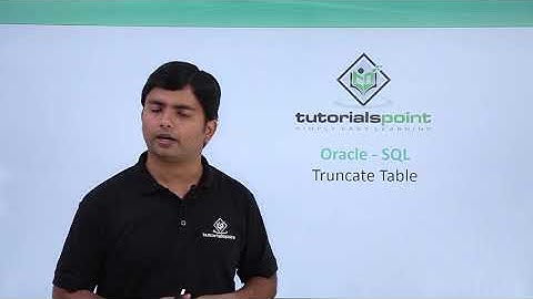 How to truncate a table in oracle