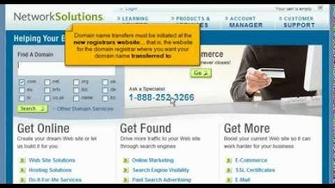 Transferring Domain Names Away From Networksolutions