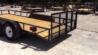 6.4 X 16 Double Axle Dovetail Utility Trailer