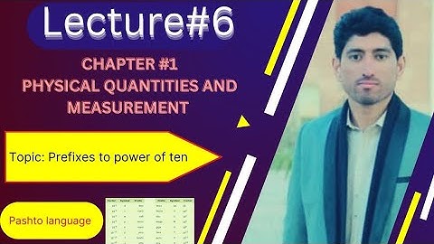 lecture~6 Physics class 9 chapter 1 Prefixes to power of 10 in pashto languages