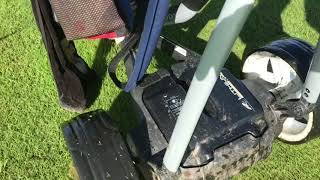 Powakaddy FW7 noise - simple fix - switch wheels R/L - noise gone.
