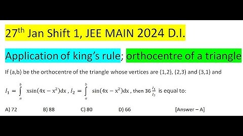 If (a,b) be the orthocentre of the triangle whose vertices are (1,2), (2,3) and (3,1) and