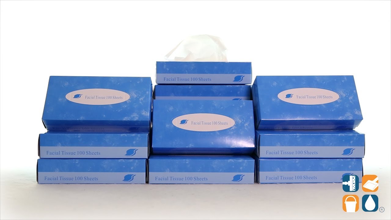 2 Cases ; 60boxes White 2-Ply Paper Facial Tissue,100/box 30 boxes/case 