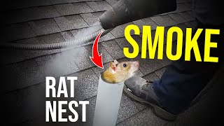 Smoking THEM OUT!! Best way to find and remove rats...Best rodent REMOVAL