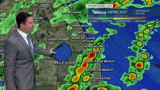 Scattered showers and a few thunderstorms are possible.