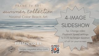 Free Frame TV Art Wallpaper Slideshow: Summer Collection | Neutral Color Beach Art |