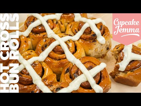 Hot Cross Bun Rolls  Cupcake Jemma