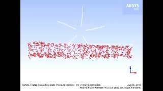 particle motion-CFD of microalgae open raceway pond
