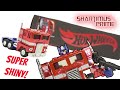 Super Shiny! - Hot Wheels Optimus Prime In-Hand Look Hasbro and Mattel Die Cast Figure Review