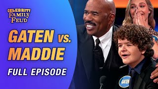 Gaten Matarazzo vs. Maddie Ziegler (Full Episode) | Celebrity Family Feud