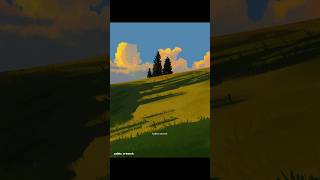 landscape painting #shorts #digitalart #ibispaintx #art #arttutorial #digitalartist