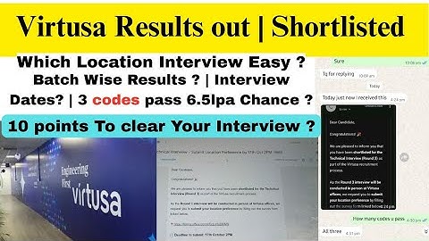 Virtusa results out interview mails|virtusa interview experience|10 points to get offer letter ✉️ 🔥