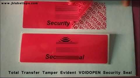 Total Transfer Tamper Evident VOIDOPEN Security Seal