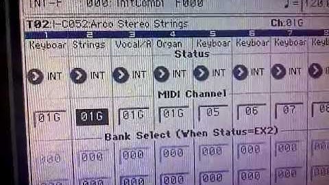 Korg M3 tutorial - adjusting channel volume with sliders
