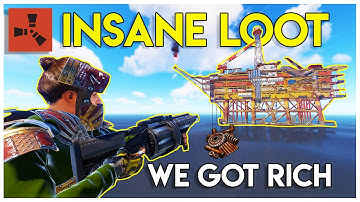 INSANE LOOT from LARGE OIL RIG made us RICH on WIPE DAY! - Rust