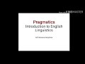 Pragmatics