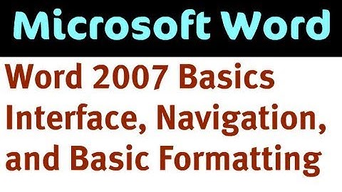 Introduction to Word 2007