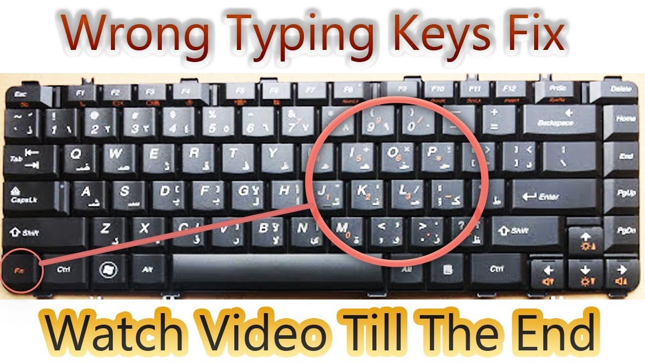 Keyboard keys typing wrong characters problem fix - YouTube