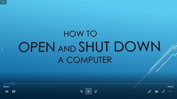 How to switch on/off a computer Class III (Video 2)