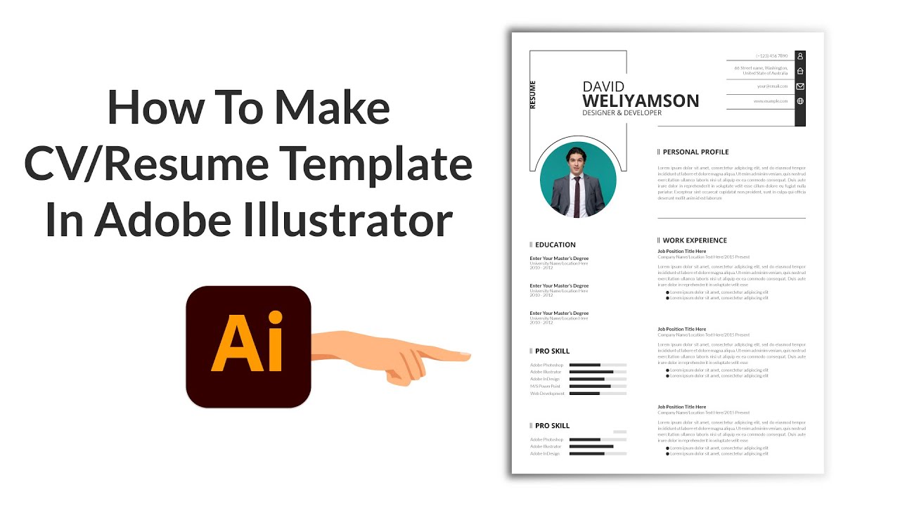How to Create a Creative CV/Resume Template Design in Adobe Illustrator Tutorial 