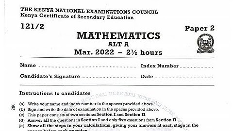 KCSE 2022 MATHS PAPER 2 NO12: PROBABILITY