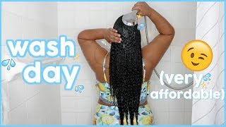 WASH DAY ROUTINE for Natural Hair | Very AFFORDABLE