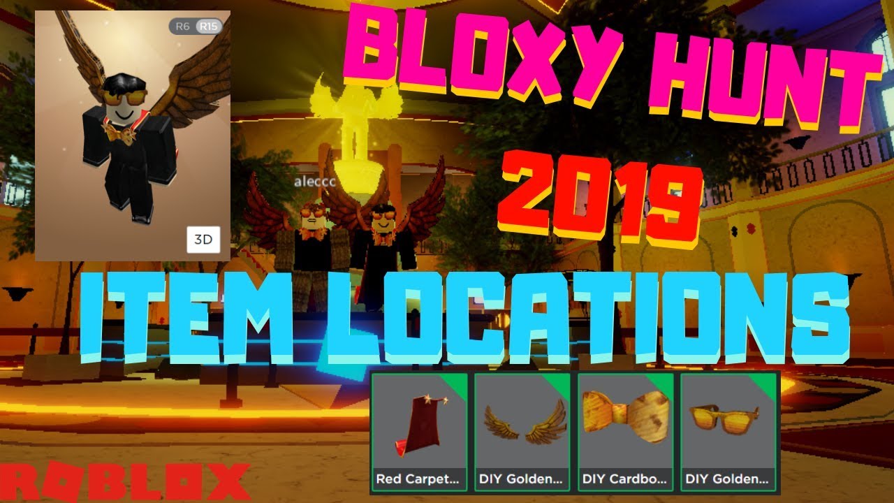 Roblox All Bloxy Item Locations For Bloxy Scavenger Hunt The 6th Annual Bloxys Youtube - the 6th annual bloxys roblox