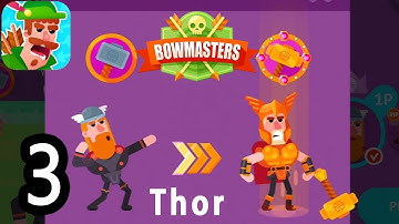 Bowmasters - Gameplay Walkthrough Part 3 - Thor & Thor the Thundergod