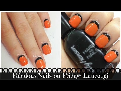 Nail Art │Black, Red and Orange Fire Flames Manicure / Polished Polyglot